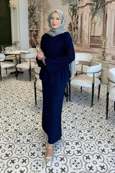 Hazamoda Φόρεμα Medusa με πέτο σε μπλε ναυτικό