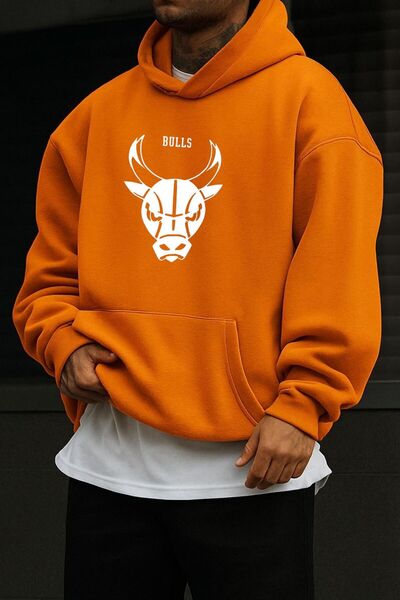 DM DOLCE MORE سترة رياضية مطبوعة بتصميم شيكاغو بولز من القطن الممشط ثلاثي الخيوط