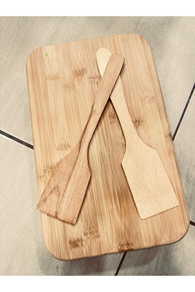 Home 2 Lİ 28 CM DOĞAL AHŞAP SPATULA