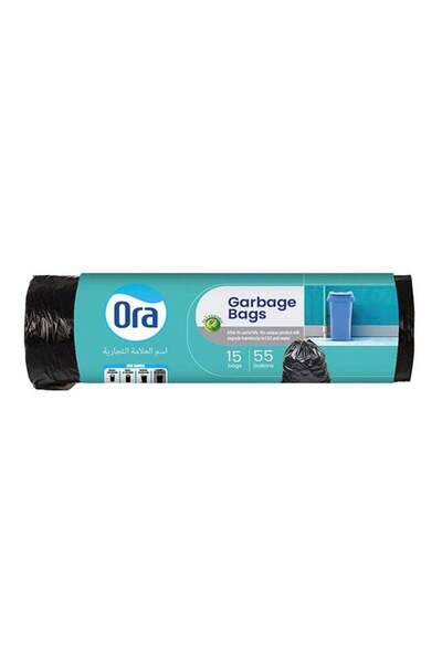 Generic Ora Viva Garbage Bags Drawstring Heavy Duty 55Gallon 15 Bags Black