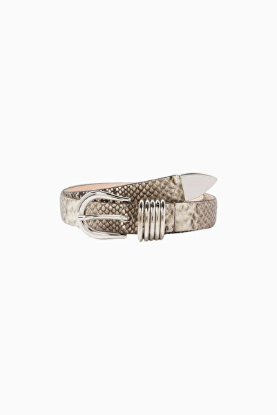Dehanche Hollyhock Snake Pattern Leather Belt