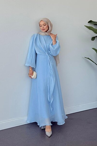 Hazamoda Βραδινό φόρεμα La Viens Baby Blue