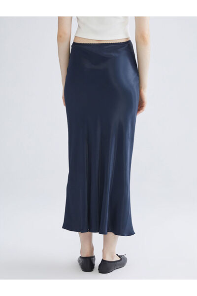 LC Waikiki Sparkling Choices from Shining Store | Elastic Waist Flared Satin Skirt