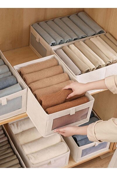 Generic 3 Pieces Foldable Fabric Clothing Storage Box with Steel Frame | Mode...