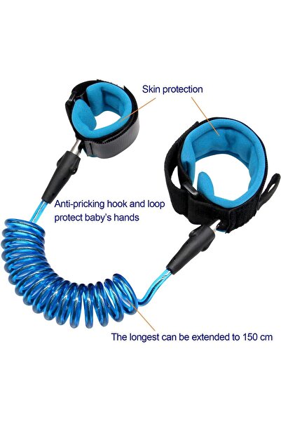 Türkiye Anti Lost Wrist Safety Strap Walking Hand Belt For Kids (Blue)