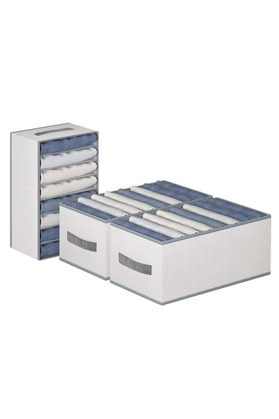Generic 3 Pack Wardrobe Clothes Organizer, 8 Grids Waterproof Mesh Closet Org...