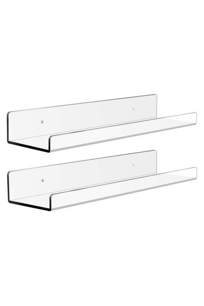 Generic Acrylic Floating Kitchen shelf 15 Inch,Clear Invisible Wall Bookshelv...