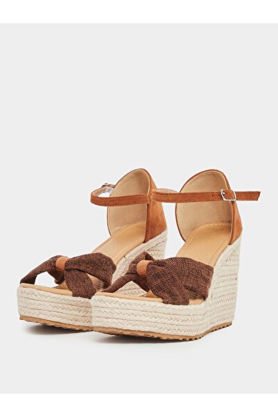 Styli Textured Espadrille Wedge Sandals