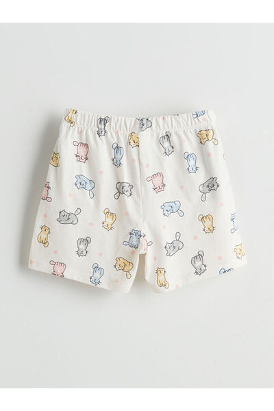 LC Waikiki New Season Elastic Waist Cat Printed Girls' Pajama Bottom - S5Fl96Z1
