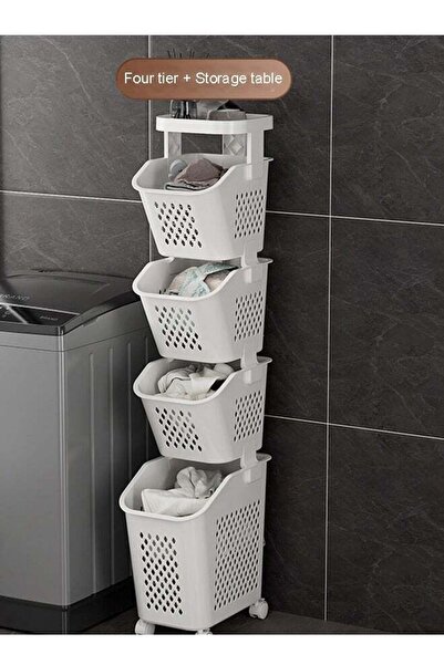 Generic Modern 4 Layers Storage Organizer with Wheels And Storage Table
