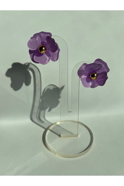 AYLAKAYA Purple Flower Earrings