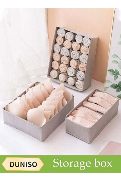 Generic 3 Pcs Underwear Drawer Organizer，Foldable Cabinet Organizer ,Stackabl...