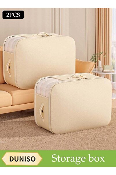 Generic 2 Pcs Large Clothes Storage Box，Waterproof Moving Tote Bag，Foldable S...