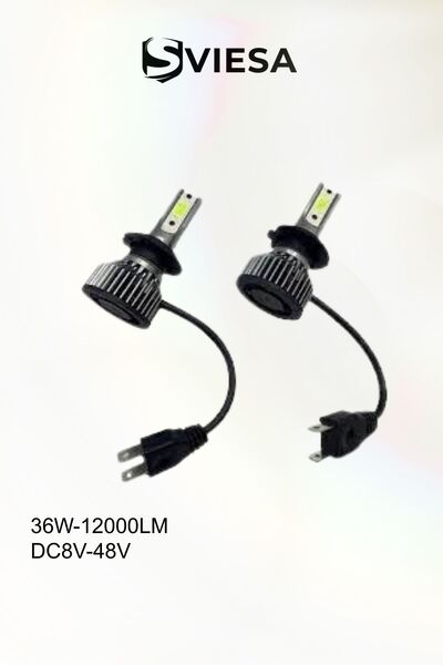 Sviesa Beyaz H7 Mini Led Xenon Şimşek Etkili 12000 Lümen