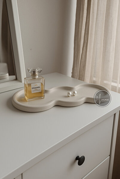 Minima Art Studio 29 x 12 cm Dalgalı Form Çok Amaçlı Taş Tozu Organizer