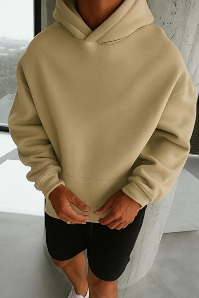 DM DOLCE MORE Hanorac unisex cu glugă din bumbac pieptănat cu 3 fire