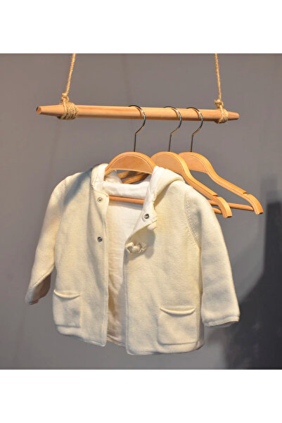 Takaz Global Umeraș pentru haine bebeluși 0-3 ani Culoare naturală 10 bucăți