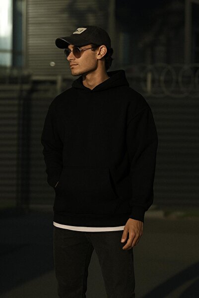 DM DOLCE MORE سترة رياضية بقلنسوة للجنسين مصنوعة من القطن الممشط بثلاث خيوط