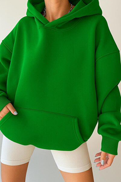 DM DOLCE MORE Hanorac unisex cu glugă din bumbac pieptănat cu 3 fire