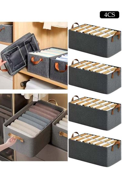 Generic 4 Pcs Wardrobe Clothes Organizer,Drawer Organizers and Storage With L...