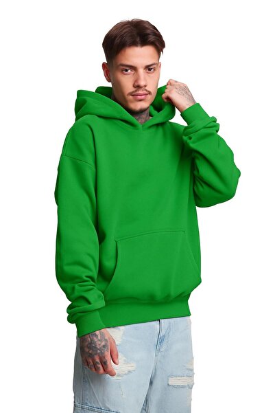 DM DOLCE MORE سترة رياضية بقلنسوة للجنسين مصنوعة من القطن الممشط بثلاث خيوط