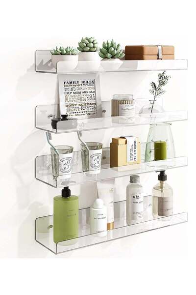 Generic Acrylic Shelves, 15 Inch Floating Wall Mounted Shelves, Clear Funko P...