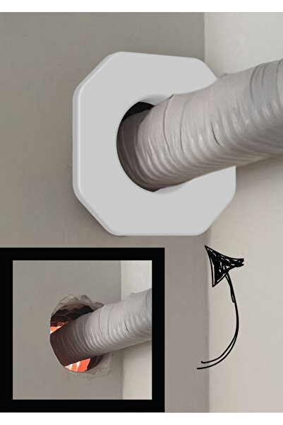 Metal Tablo Dekor Klima Borusu Delik Kapatma Aparatı - Sekizgen Köşeli Şık Ta...