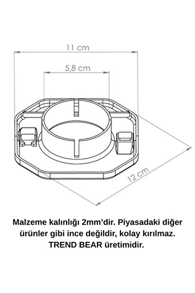 glowify prime glowify prime Klima Borusu Delik Kapatma Aparatı - Sekizgen Köşeli Şık Tasarım