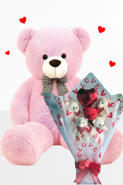 Sole Plush Teddy Bear 90 cm Plush Teddy Bear Birthday Gift Teddy Bear Bouquet Set for Special Day