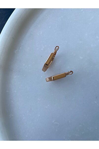 Luvitaaksesuar Geometrik Tasarım Altın Renk Halka Küpe