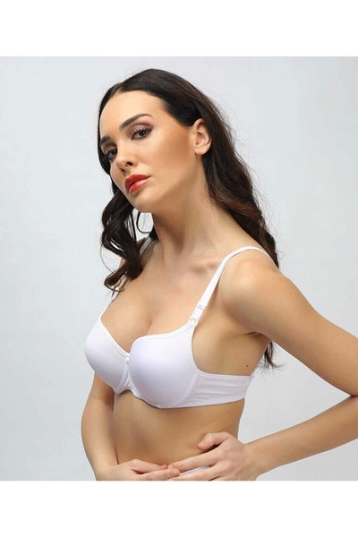 No8 Home Silicone Non-Support Wire Plain Empty Bra Gray