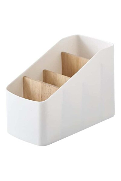 Generic Wood Desktop Storage Organizer Remote Control Holder Multi-Compartmen...