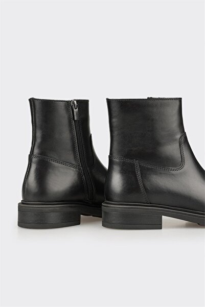 Elle Shoes Siyah Deri Kadın Günlük Bot