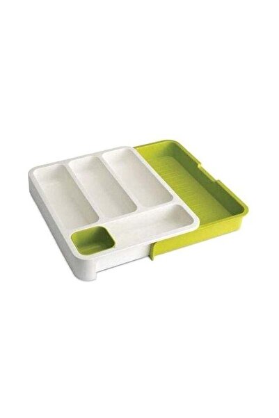 Generic Kitchen Drawer Organizer For Spoons White/Green