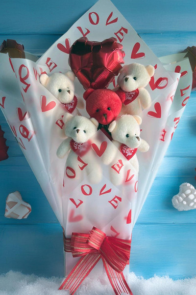 Sole Plush Teddy Bear 90 cm Plush Teddy Bear Birthday Gift Teddy Bear Bouquet Set for Special Day