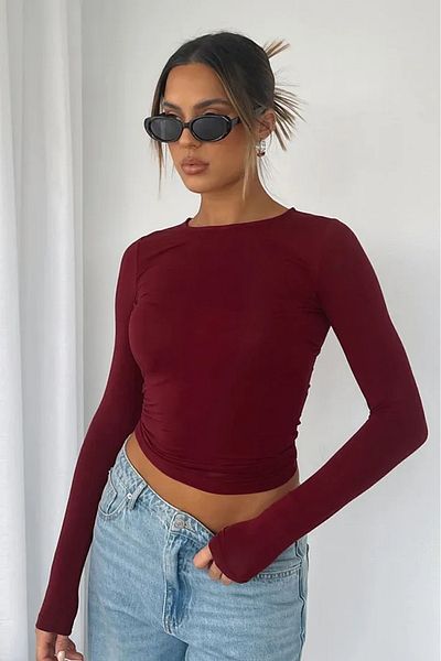 ecemore Crew neck basic long sleeve bodysuit