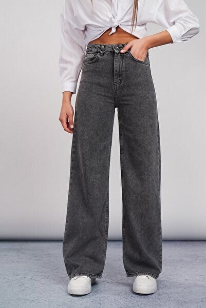 kleshus بنطلون جينز كلس مورينا متوسط ​​اللون من الليكرا ذو الخصر العالي للغاي...