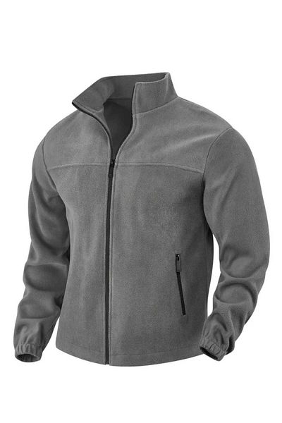 puffy rabbits Men's Full Zip Thick Outdoor Fleece Jacket