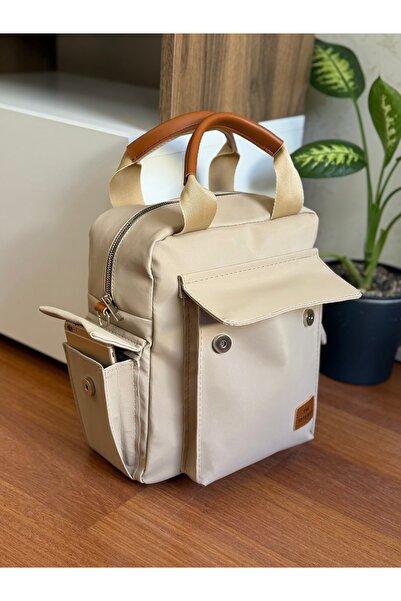 Bagnest Women's Backpack with Pocket Detail on the Front and Sides