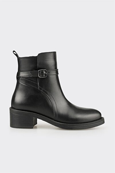 Elle Shoes Siyah Deri Kadın Günlük Bot