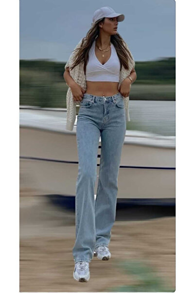 kleshus إيزابيلا سارة بلو سنو واسوينج باور ليكرا سوبر عالي الخصر فضفاض الساق ...