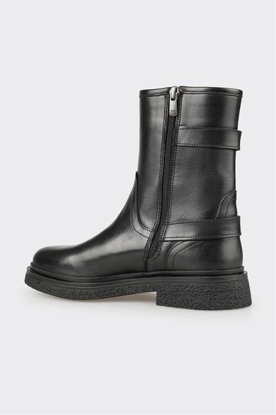 Elle Shoes Siyah Deri Kadın Günlük Bot