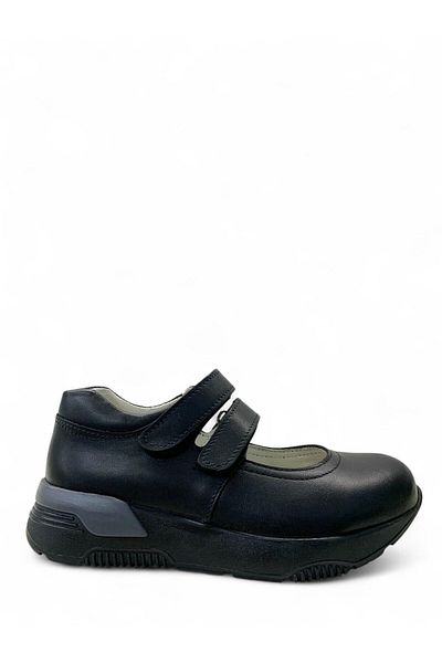 Tuğba Ortopedi 923 Orthopedic 100% Genuine Leather Girls Black School Ballerinas