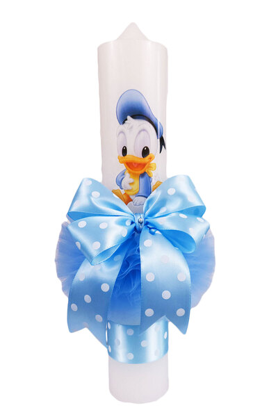 fantasialand Lumanare botez, model Donald Baby, glob culoare bleu