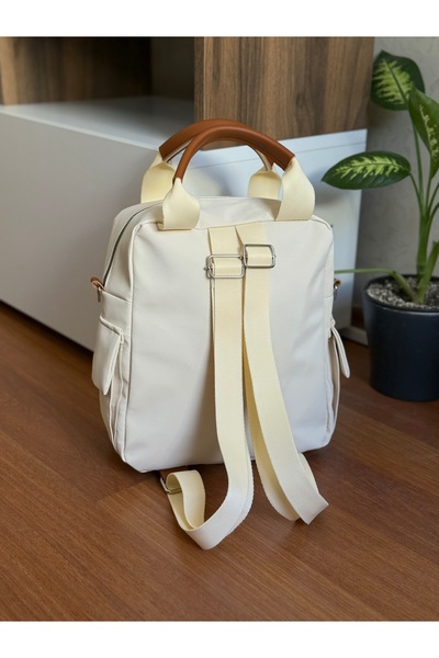Bagnest Women's Backpack with Pocket Detail on the Front and Sides