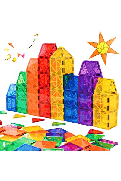 Nicaea Home Montessori 3D Manyetik Yapı Taşları Çocuklar İçin ABS Çevre Dostu Mıknatıs Yapı Taşları