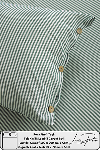 Larispera Single Elastična list set Pamuk pređe obojen 100k200cm dugme jastuč...