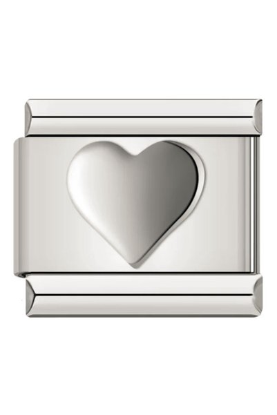 C&On Design Italian Stainless Steel 9mm Heart Charm