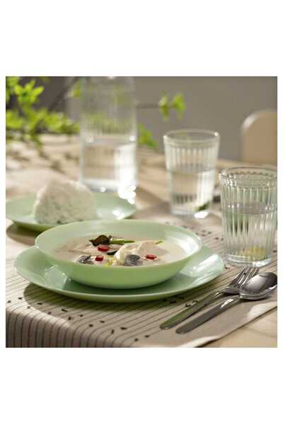 IKEA Oftast 6 Pieces 20 cm Pit Dinner Plate Light Green