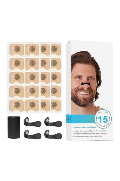 TERRION Magnetic Nasal Strips (30) + Mouth Tape (15) – 15-Day Anti-Snoring Kit for Better Sleep & Breathing